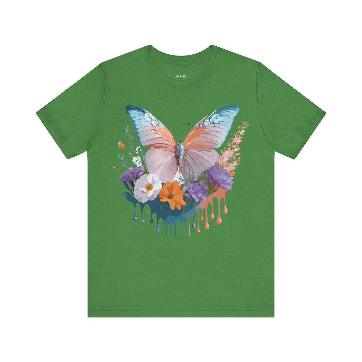 Butterfly Graphic Unisex Cotton Bella+Canvas Tee with Art Design n12