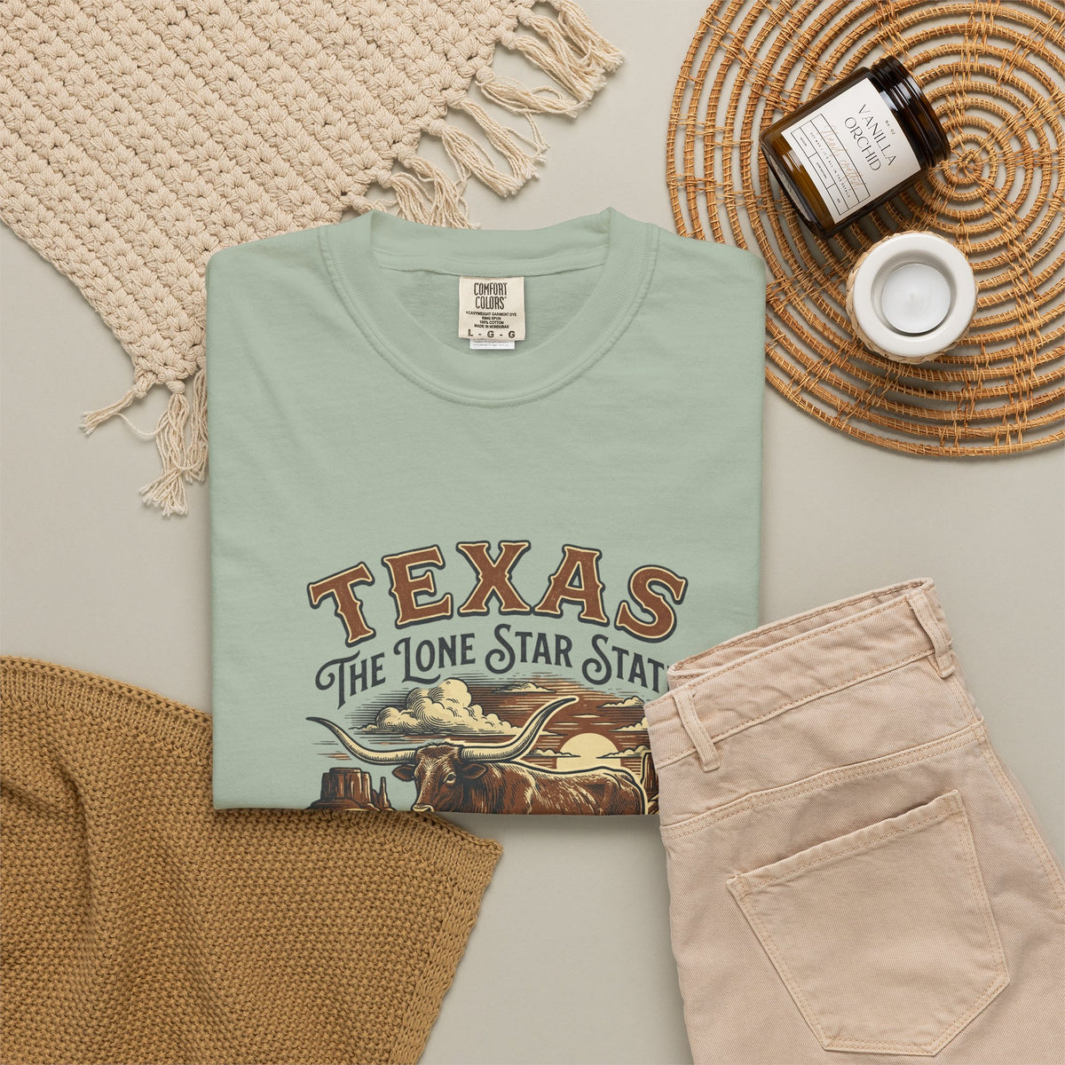 Texas State Vintage Travel Tourist Graphic Tee Unisex 100 Cotton Comfort Colors T-Shirt