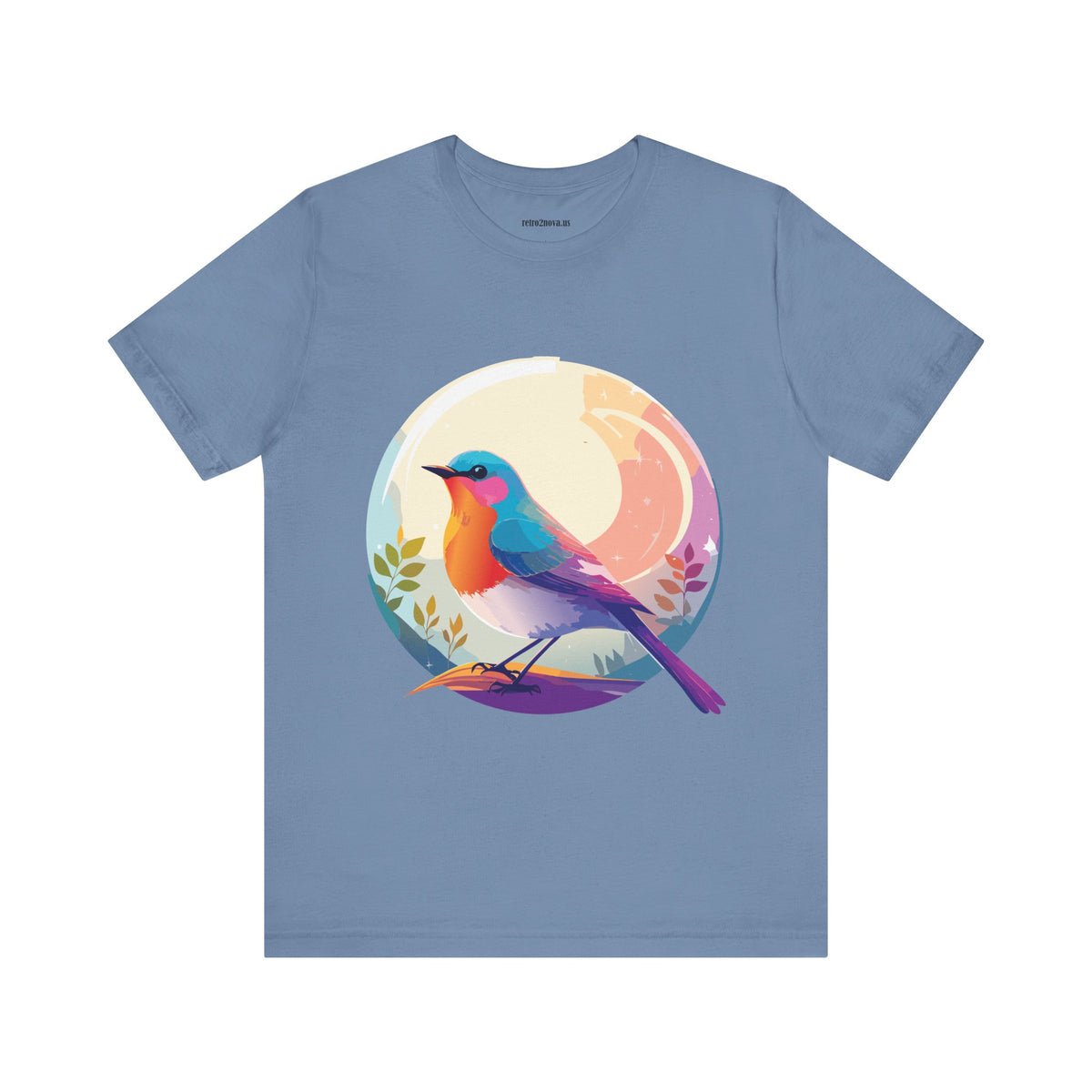 Bird Graphic Unisex Cotton Bella+Canvas Tee with Animal Design ab1