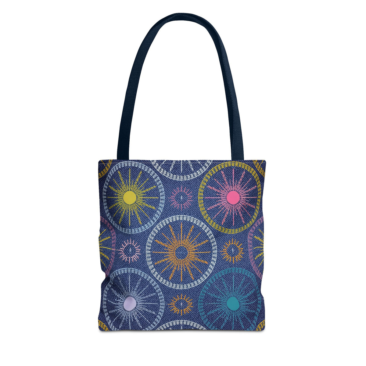 Denim Fabric Imitation Print Unisex Canvas Bag Poly Spun 3 Sizes Tote Bag 183-4