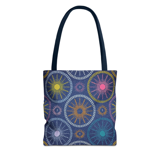 Denim Fabric Imitation Print Unisex Canvas Bag Poly Spun 3 Sizes Tote Bag 183-4