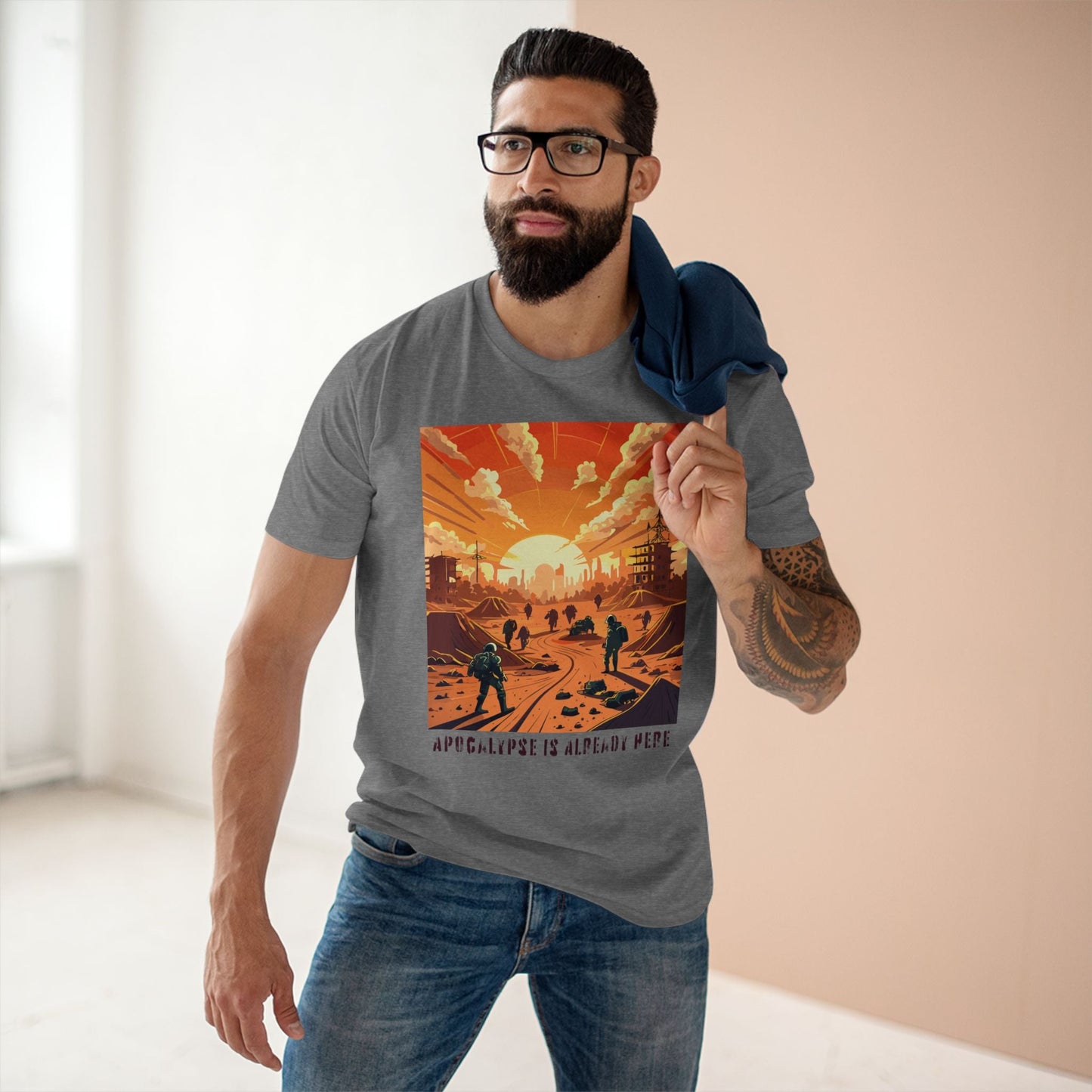 Cataclysm Doomsday Shirt Unisex Premium Cotton Tee With Original Art Retro2Nova Design
