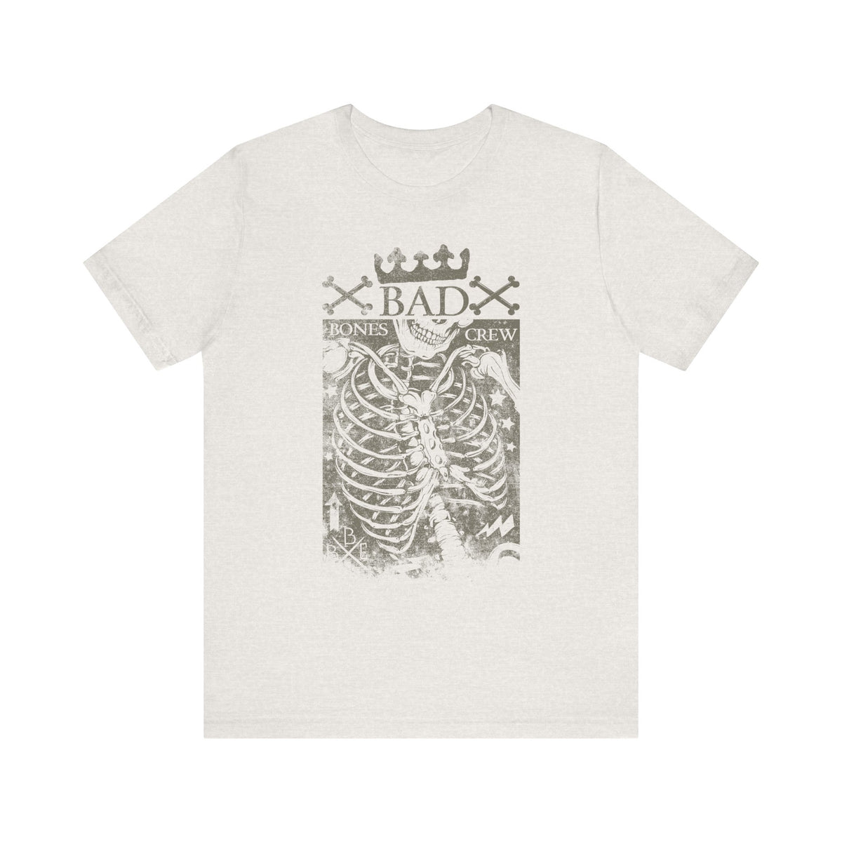Skeleton Ribcage Tee Bones Crew Graphic Unisex Cotton Shirt A-10