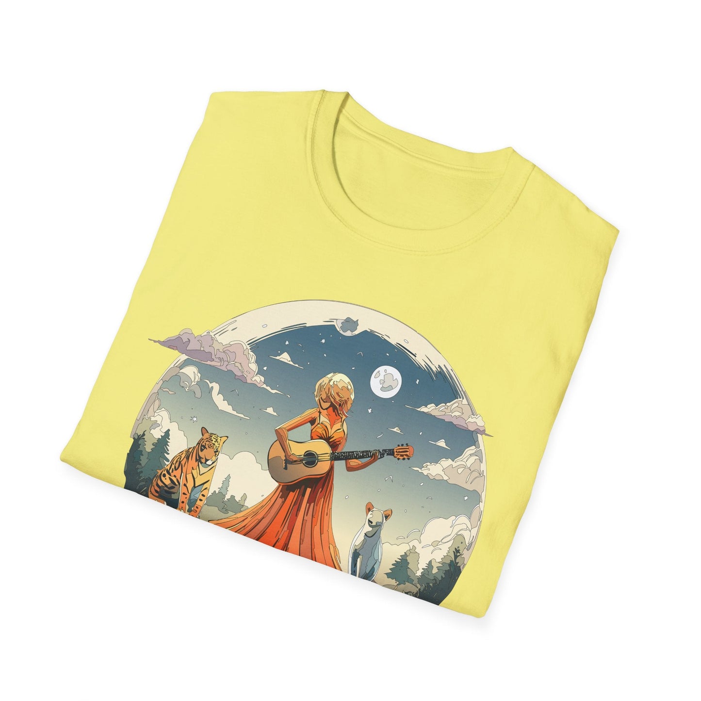 Womens Graphic T Shirt Art Design Tee Ladies Unisex Softstyle Cotton Tee Gildan 64000 Comfort