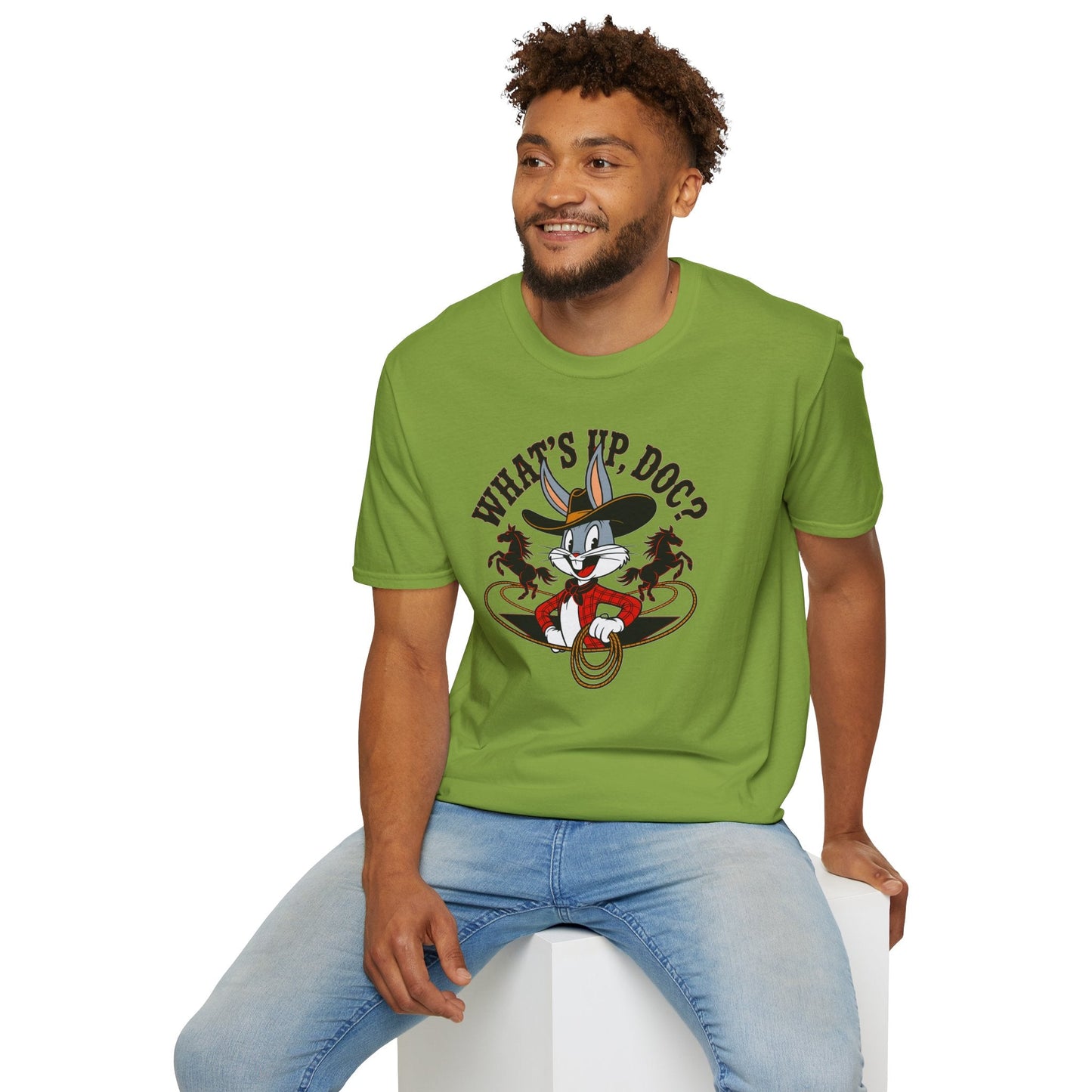 Bugs Bunny Shirt Unisex Cartoon T Shirt With Animation Design Softstyle Gildan 64000