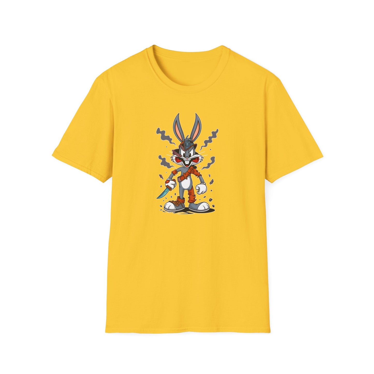 Bugs Bunny T Shirt 100 Percent Ring Spun Cotton Gildan Softstyle Unisex Cartoon Graphic Design