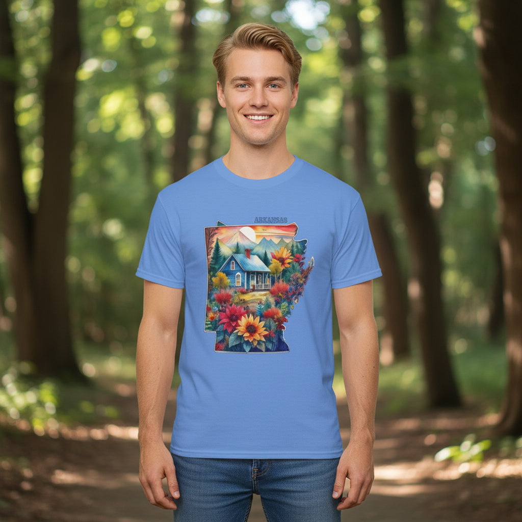 Arkansas Graphic Unisex Cotton T‑Shirt 2