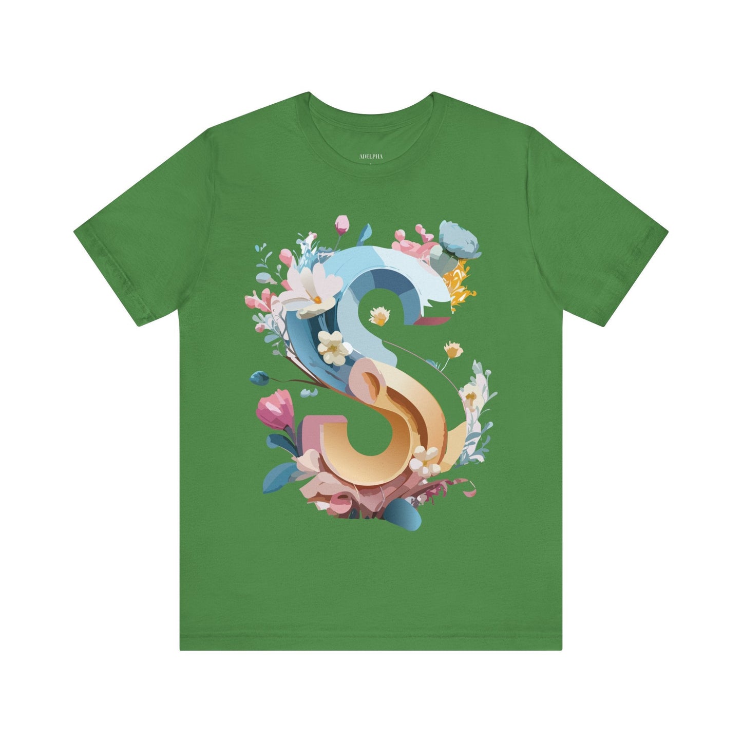 Letter S Shirt Graphic Tee Unisex Jersey Short Sleeve Premium Vintage Inspired Artwork Adelpha