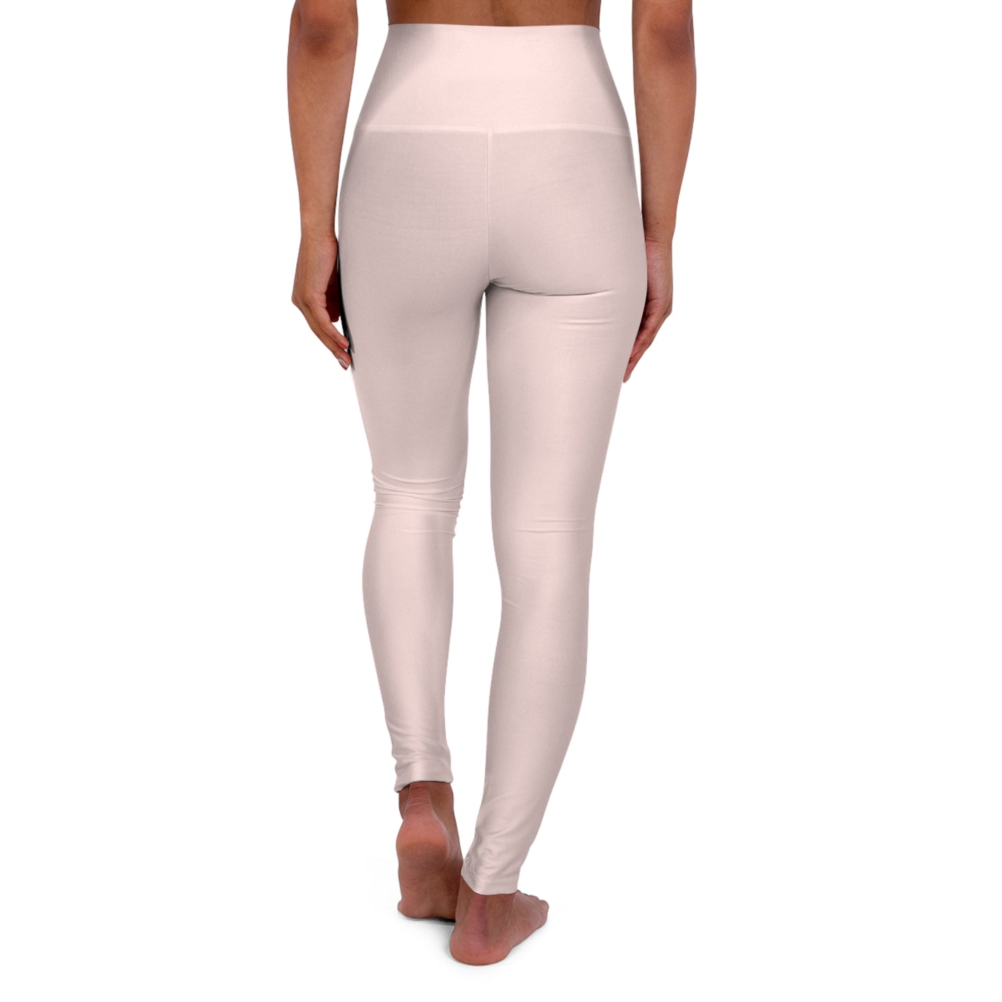 Soft Blush Cream Color High-Waist Yoga Leggings Women's Seamless Poly-Span Stretchy Pants XS-2XL