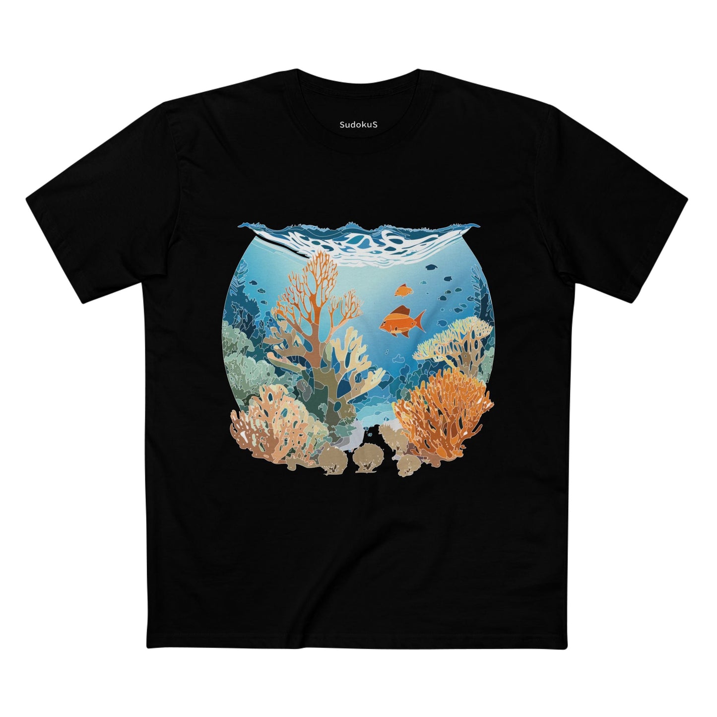 Ocean Coast Graphic Unisex 100 Cotton Staple Tee 1