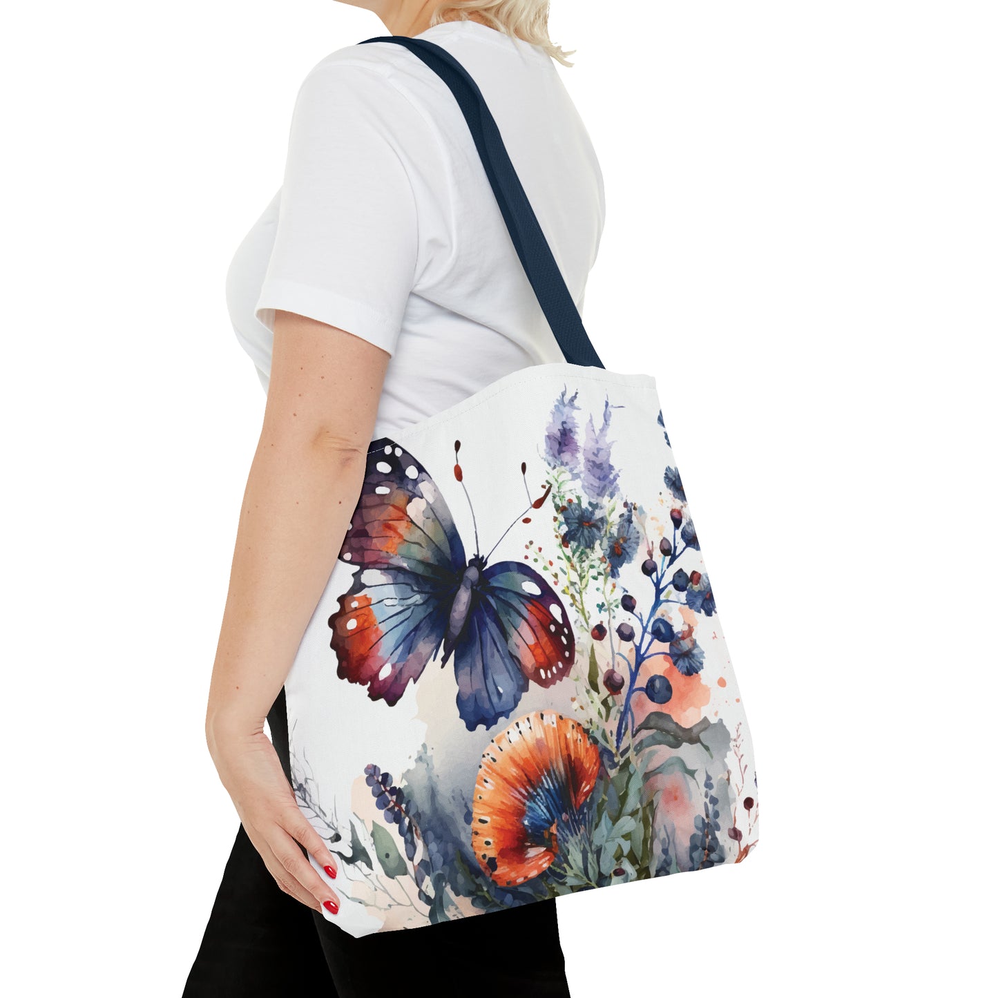 Canvas Bag with Butterfly Prints