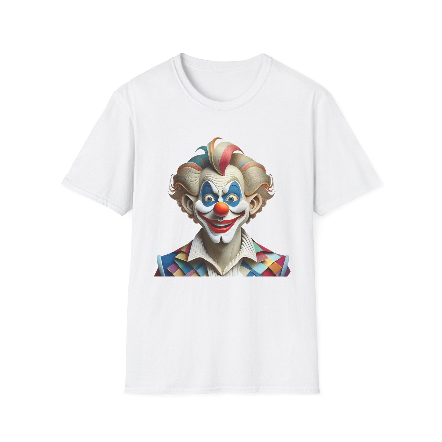 Unisex Clown Shirt Funny Man Circus Tee Softstyle Gildan 64000 Short Sleeve Everyday Comfort