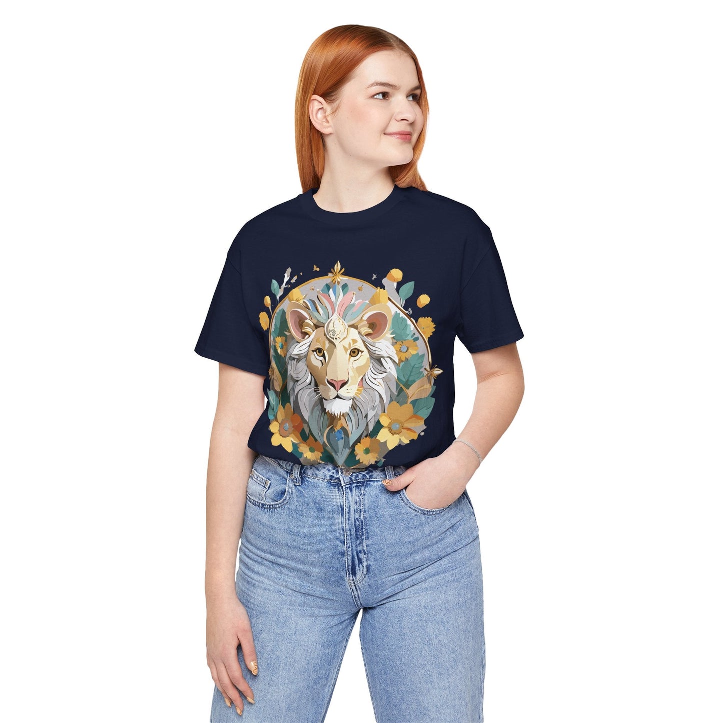 Medallion Graphic Unisex 100 Cotton Vintage Animal Medal Artwork Tee 58