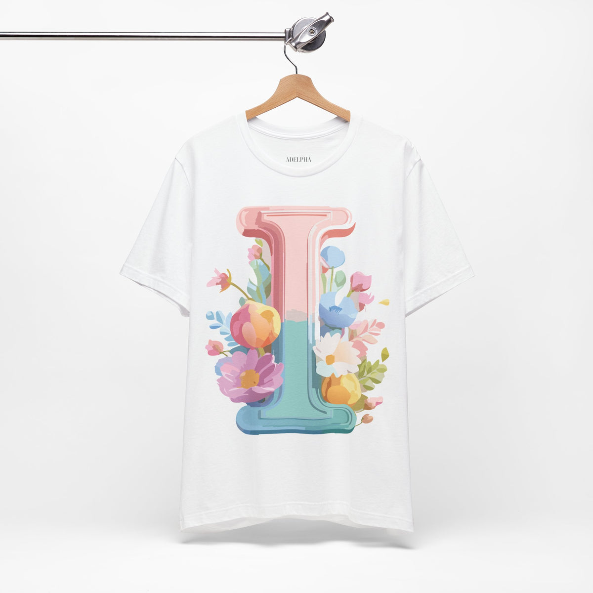 Letter I Graphic Unisex Cotton Bella+Canvas Tee with Art Letter Design