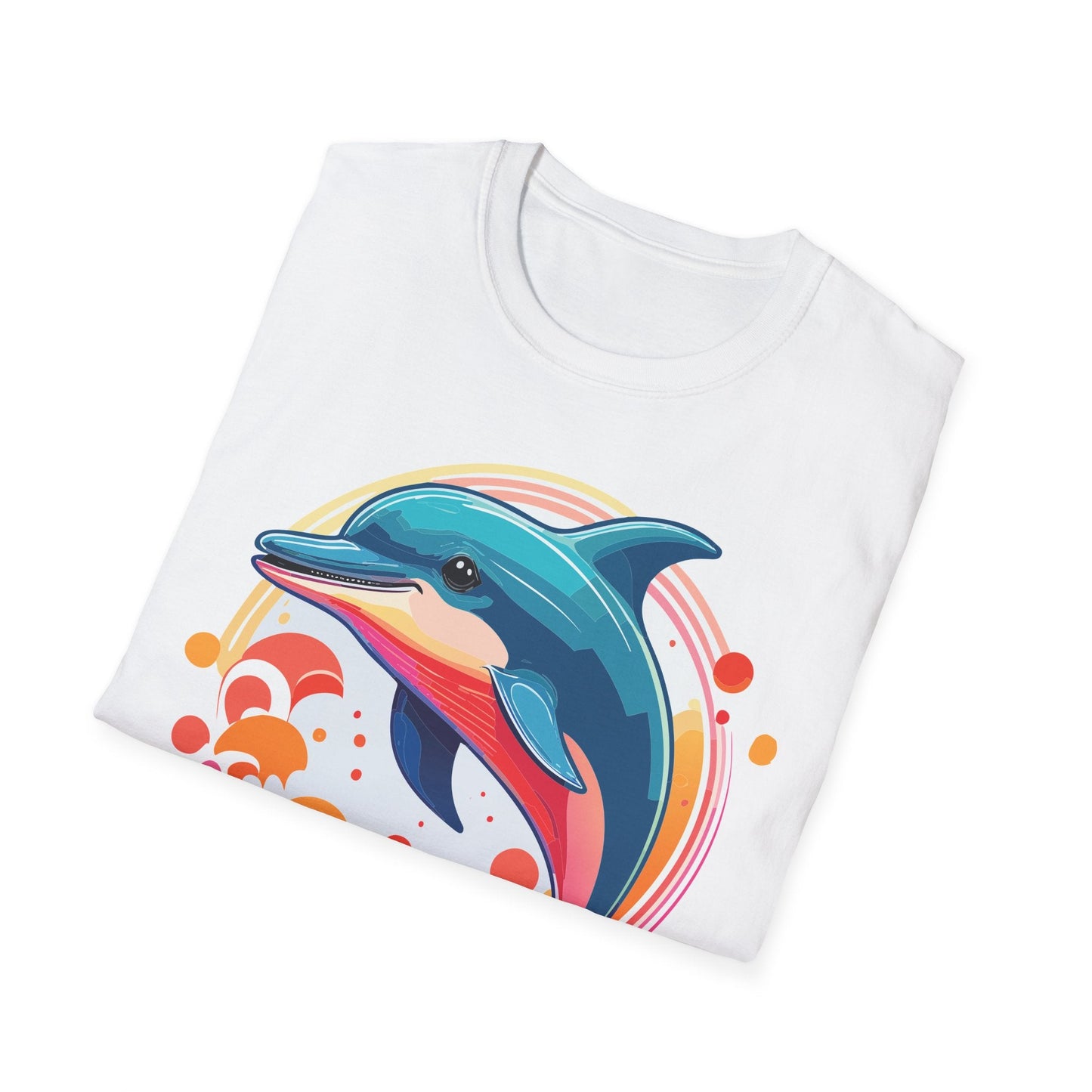 Dolphin Shirt Unisex Softstyle Tee Short Sleeve 100 Percent Ring Spun Cotton Gildan 64000