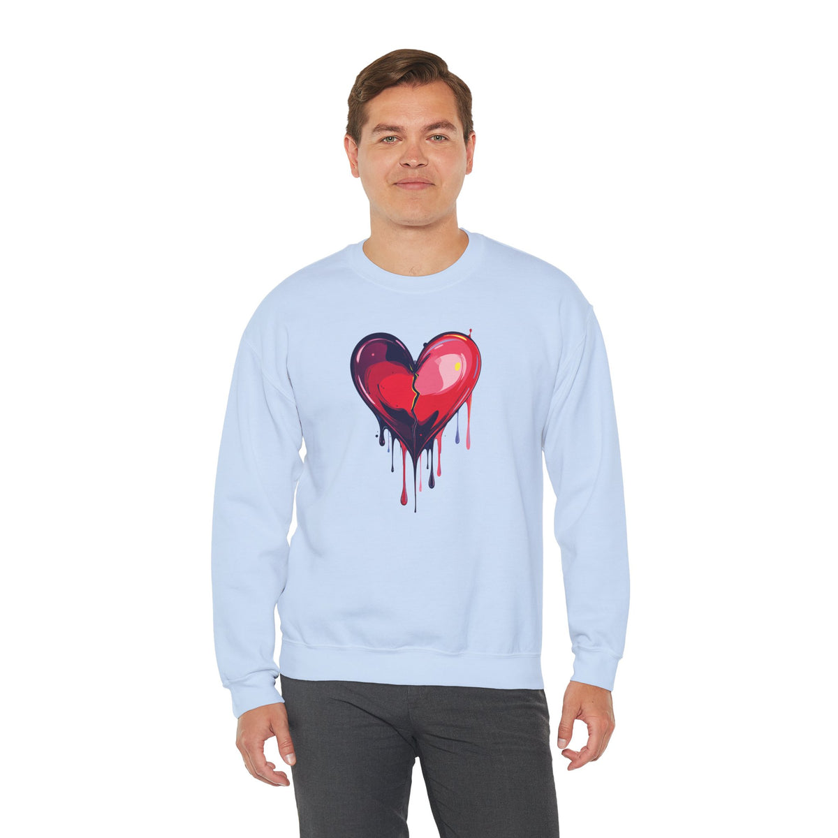 Big Red Heart Sweatshirt, Love Sweatshirt, Valentine's Day Sweatshirt, Heart Sweatshirt 118