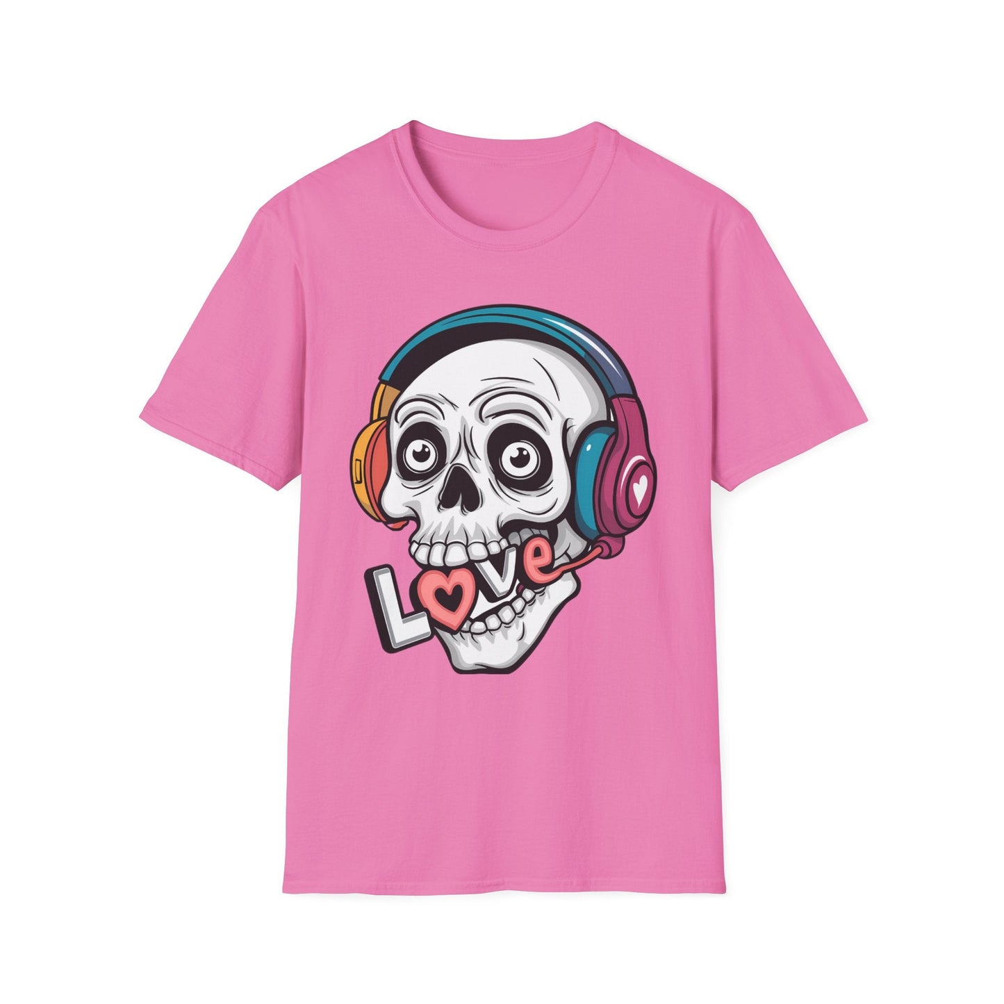 Skull Tee Shirt Unisex Skeleton Shirt With Skull Artwork Gildan Softstyle Cotton Tee