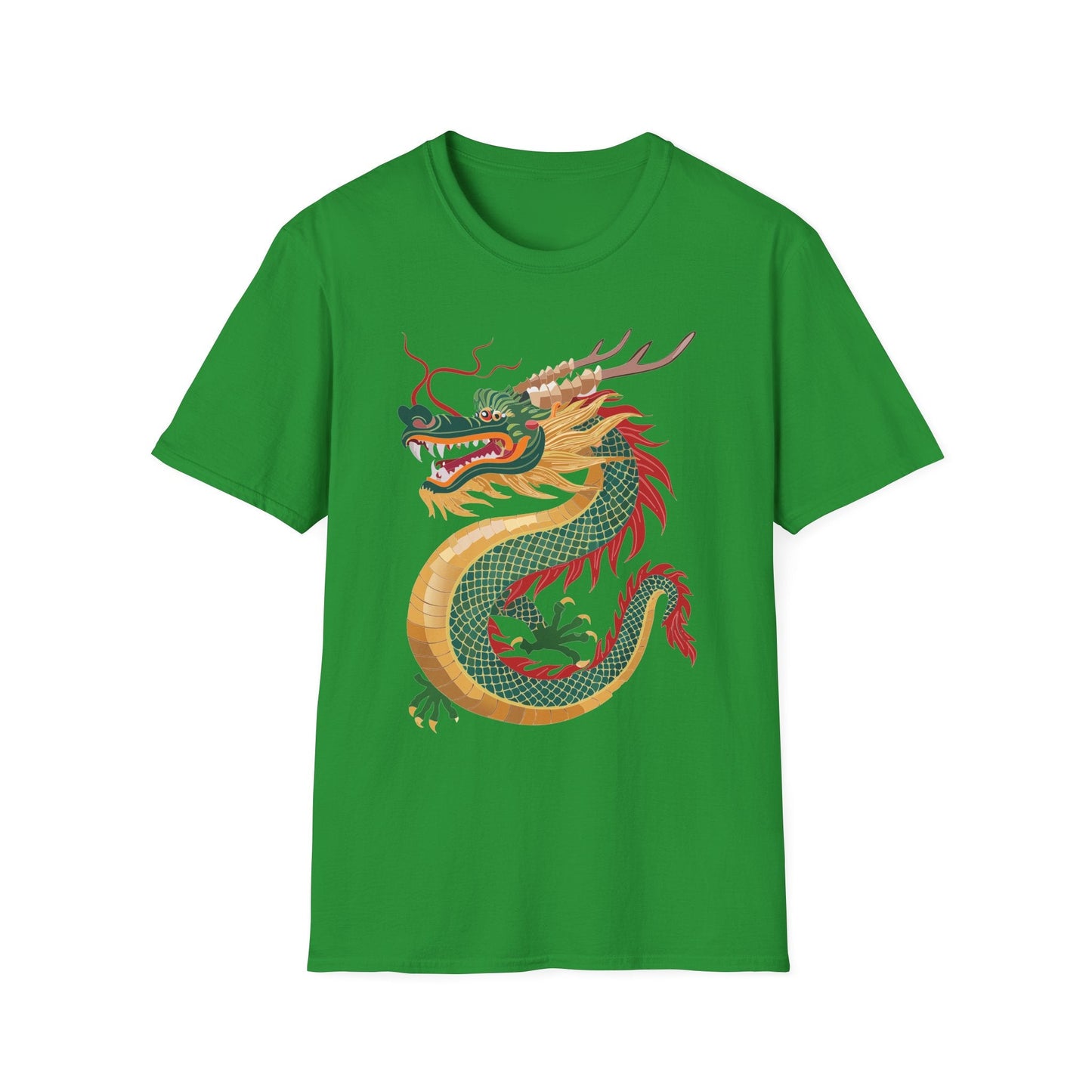Dragon Graphic Unisex Cotton Softstyle Art Design Tee With Animals 9