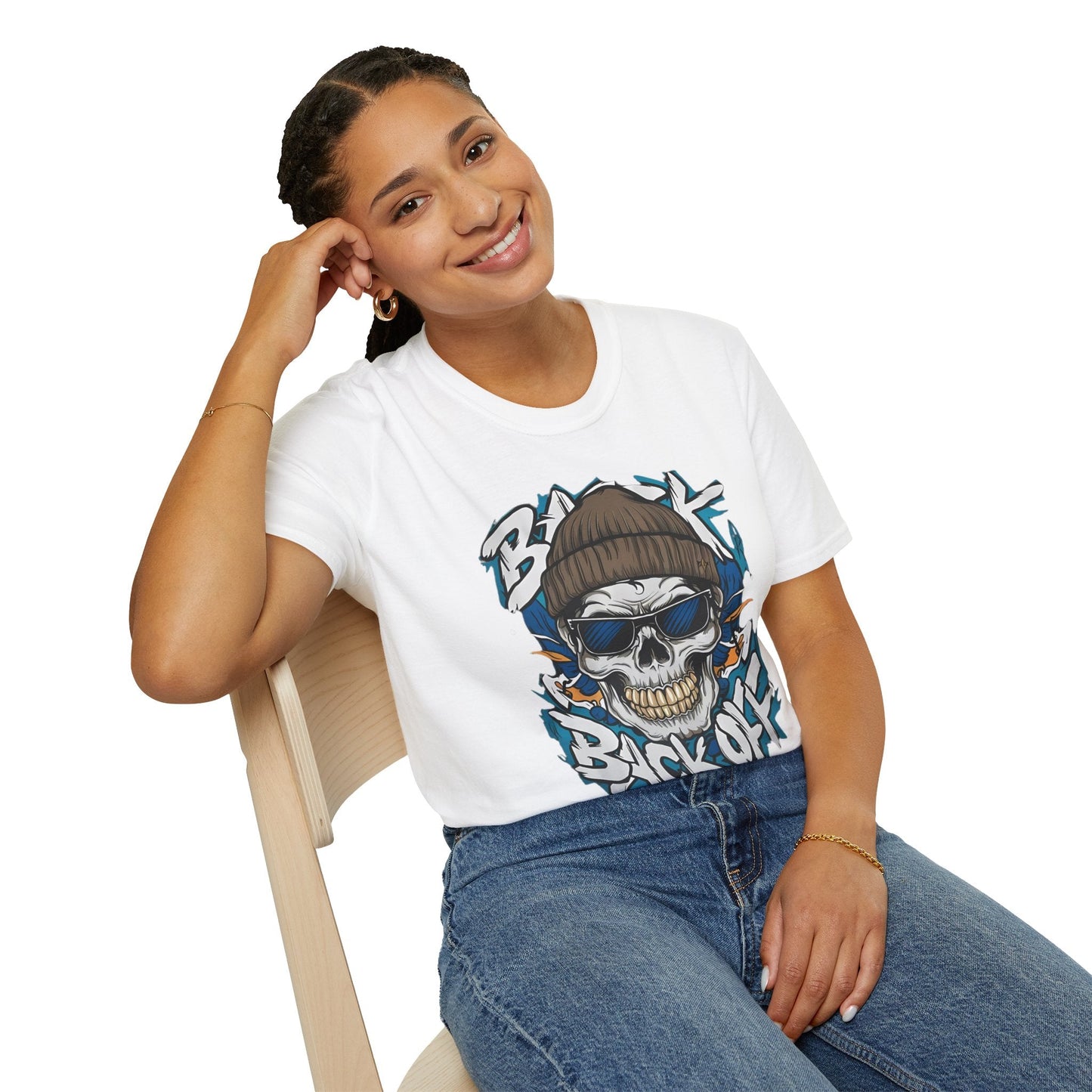 Gildan Softstyle Skull Tee Shirt Unisex Skeleton Design 100 Percent Cotton Graphic Tee