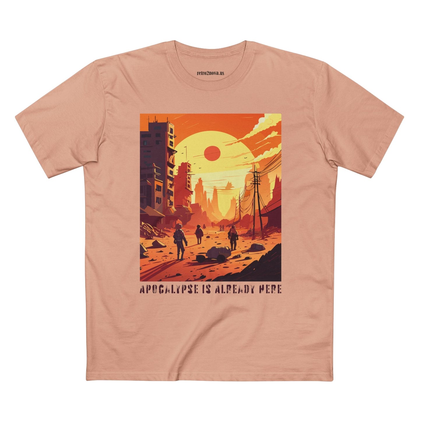 Cataclysm Doomsday Unisex Premium Cotton Tee With Original Art Design From Retro2Nova Collection