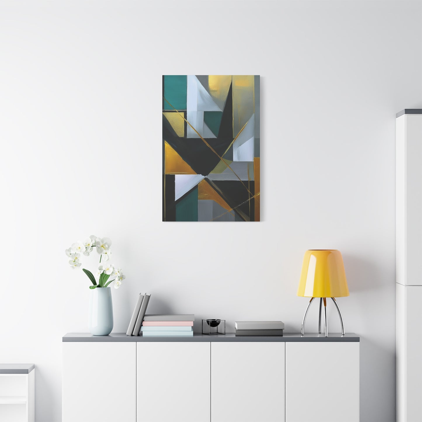 Abstract Geometric Painting Print Canvas 20x24,20x30,24x30 24x32,24x36,30x40 32x48,36x48,40x60 Pine-Wood Inner Frame ABS-77