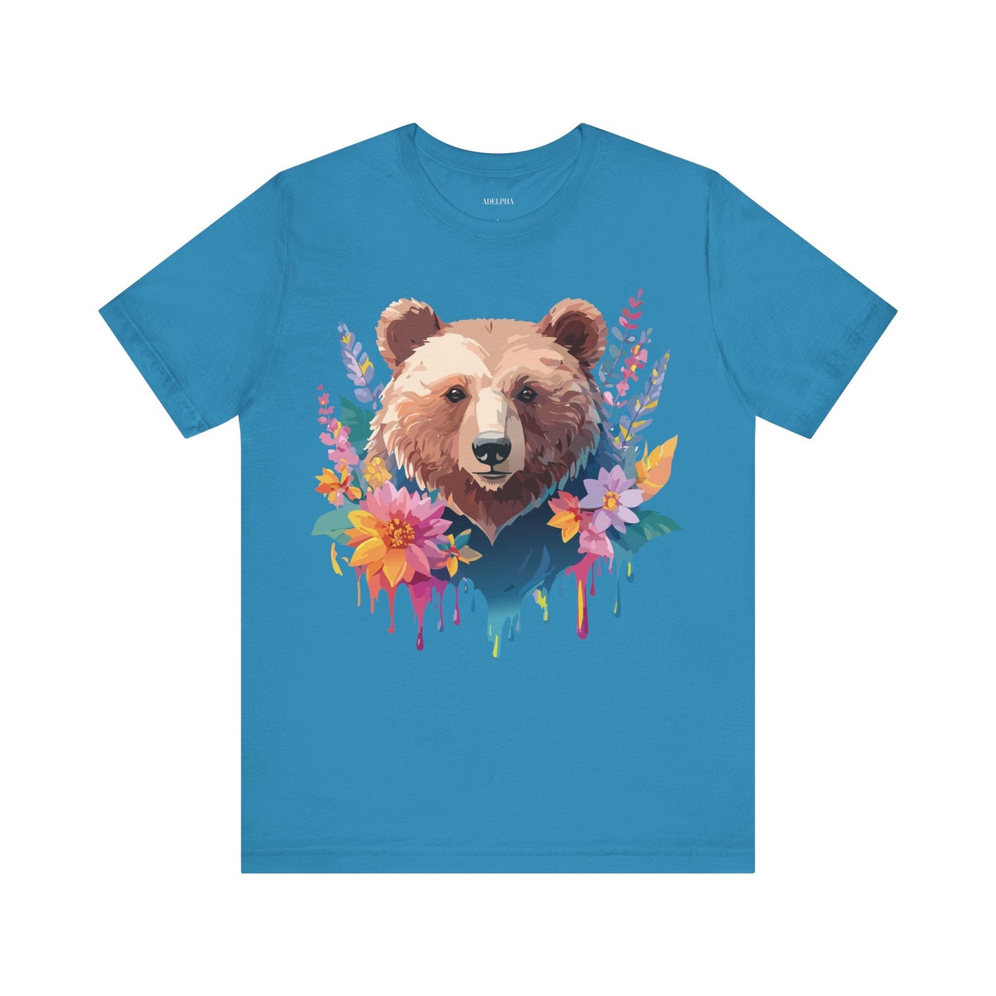 Adelpha Bear Graphic Tee Unisex Short Sleeve Vintage Inspired Art Shirt