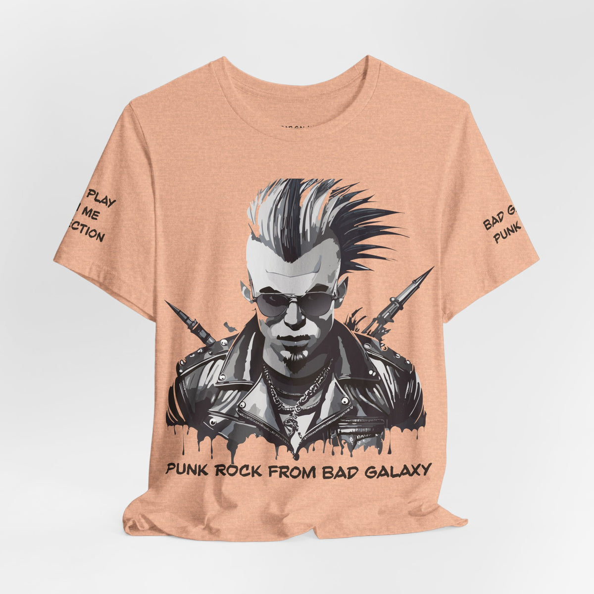 Punk Rock Graphic Unisex Cotton Bella+Canvas Tee with Art Design b29