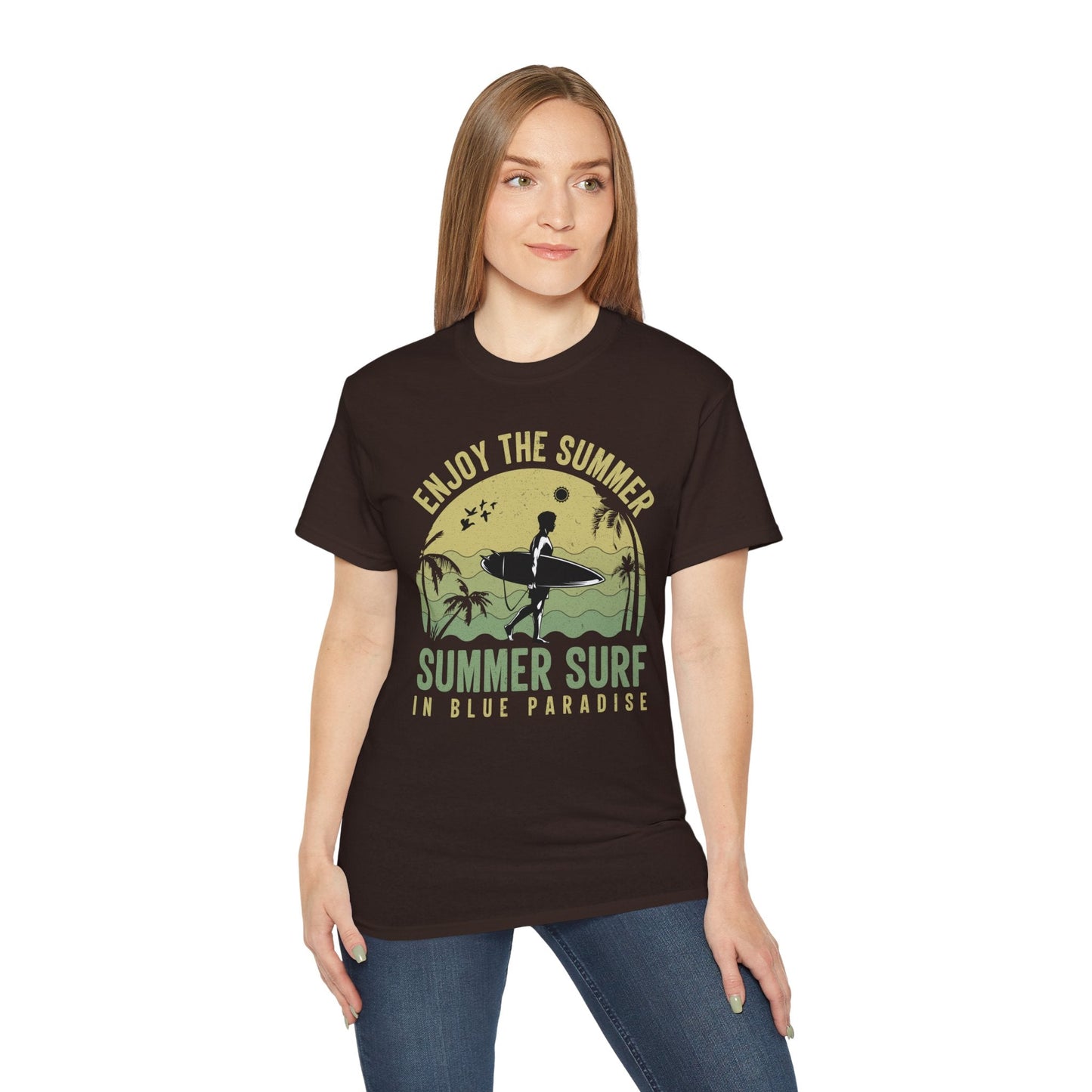 Summer Surf Art Design T Shirt TeeGallery Gildan 2000 Unisex Cotton Tee Apparel Collection