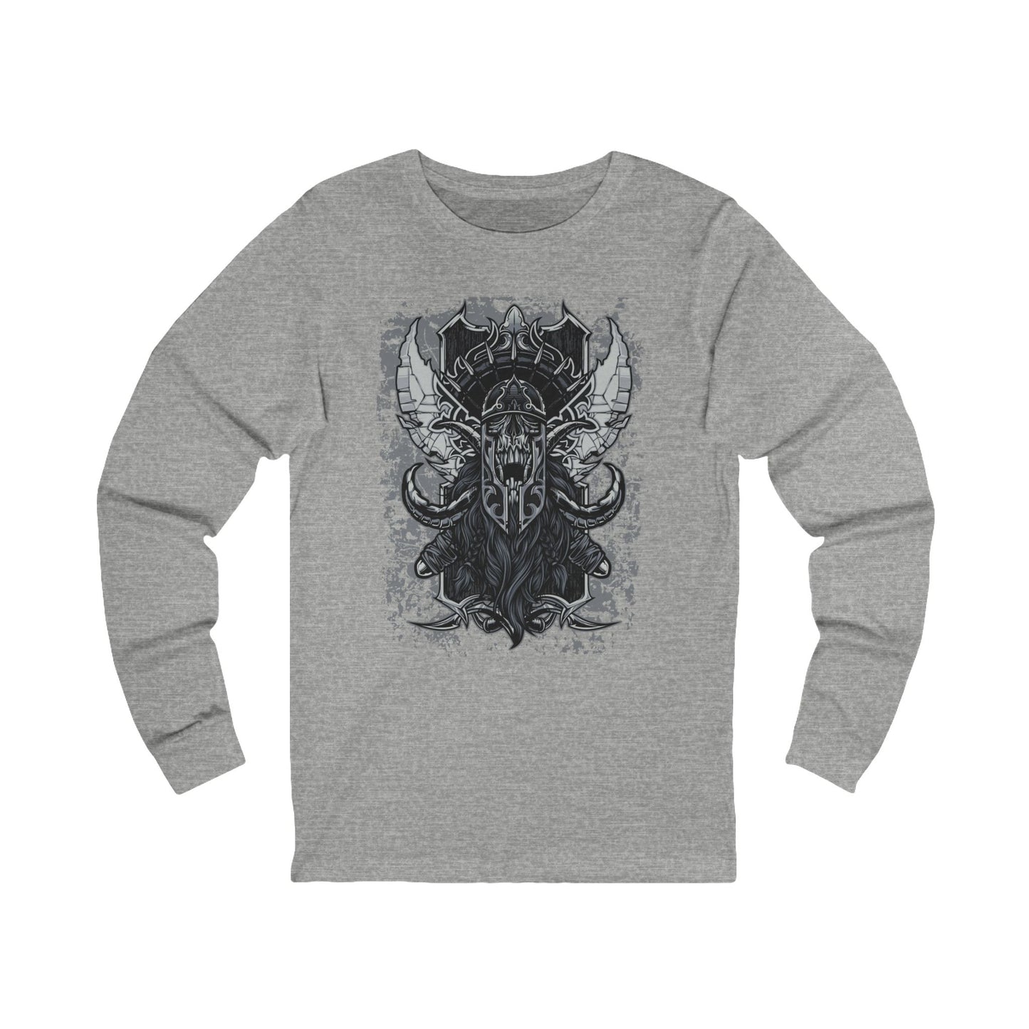 Creepy11 Unisex Skull Long Sleeve Tee, Skull Jersey Shirt, Skeleton T-Shirts with Long Sleeves, Skeleton Art Design Tees