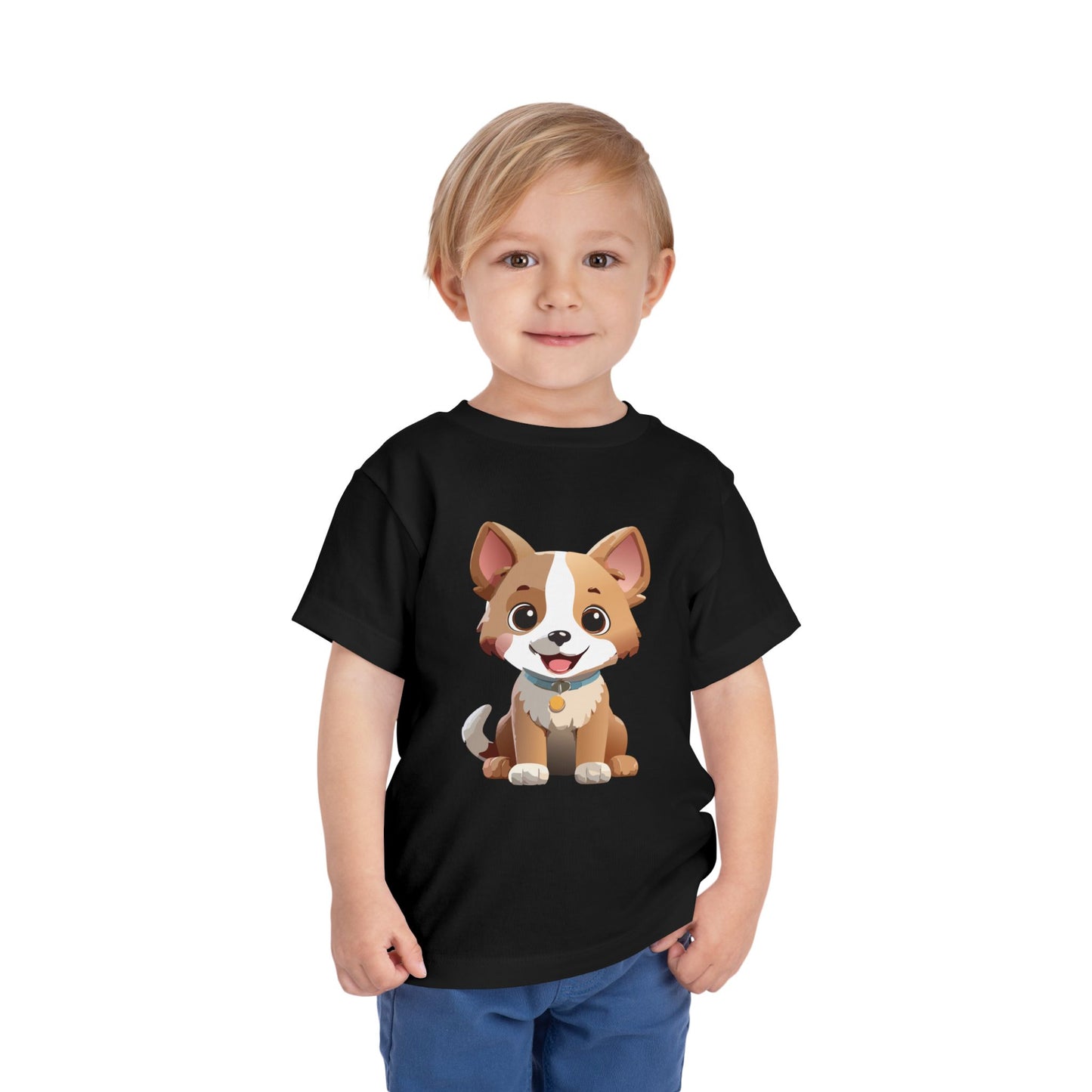 Bonita camiseta de manga corta para niños pequeños con diseño de cachorro: regalo adorable para amantes de las mascotas (2 a 5 años)