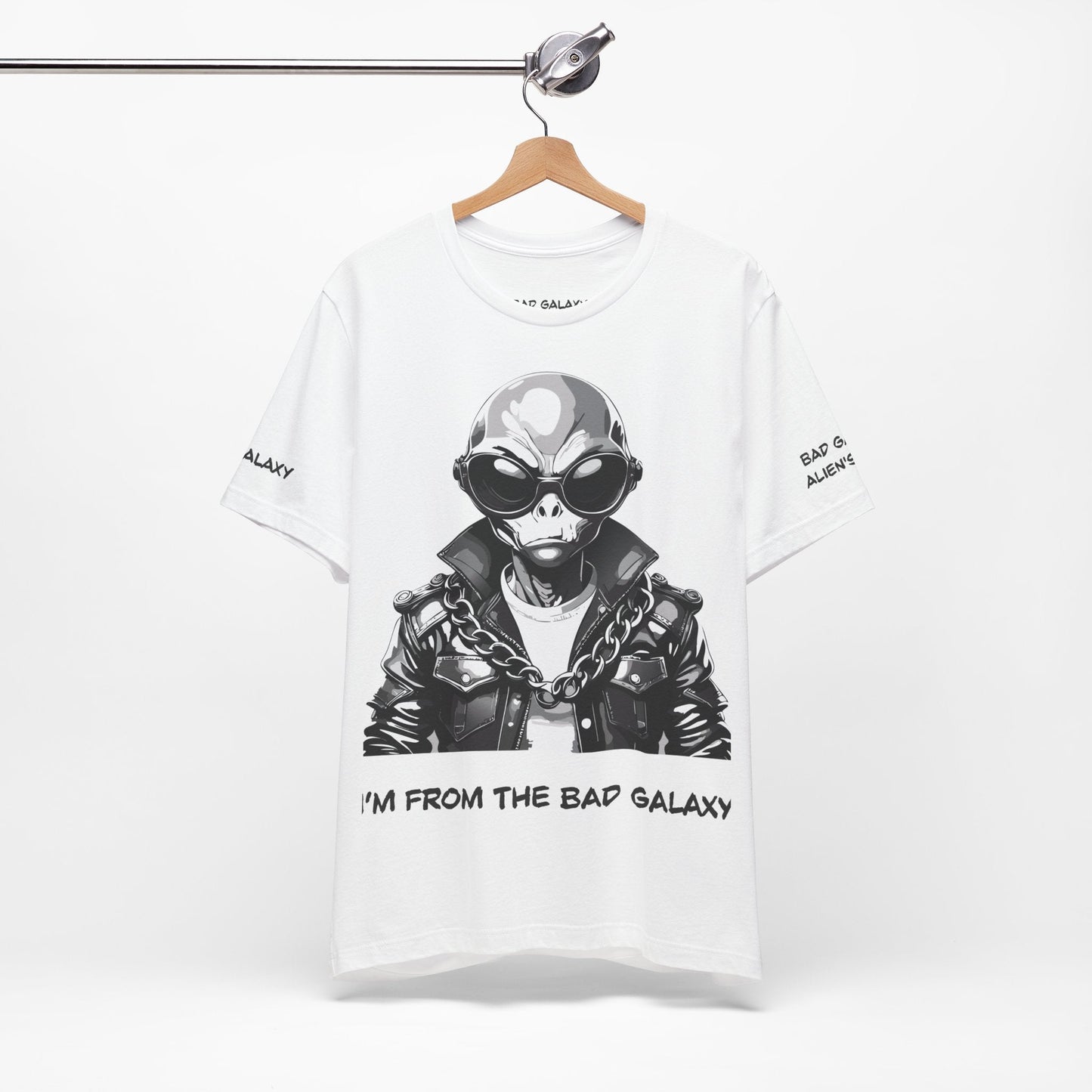 Bad Galaxy Alien Tee Shirt Made To Order 100 Percent Cotton Lightweight Eco Friendly Inks