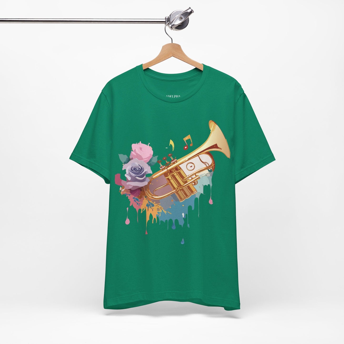 Music Graphic Unisex 100 Cotton Vintage Art with Musical Elements Tee 130