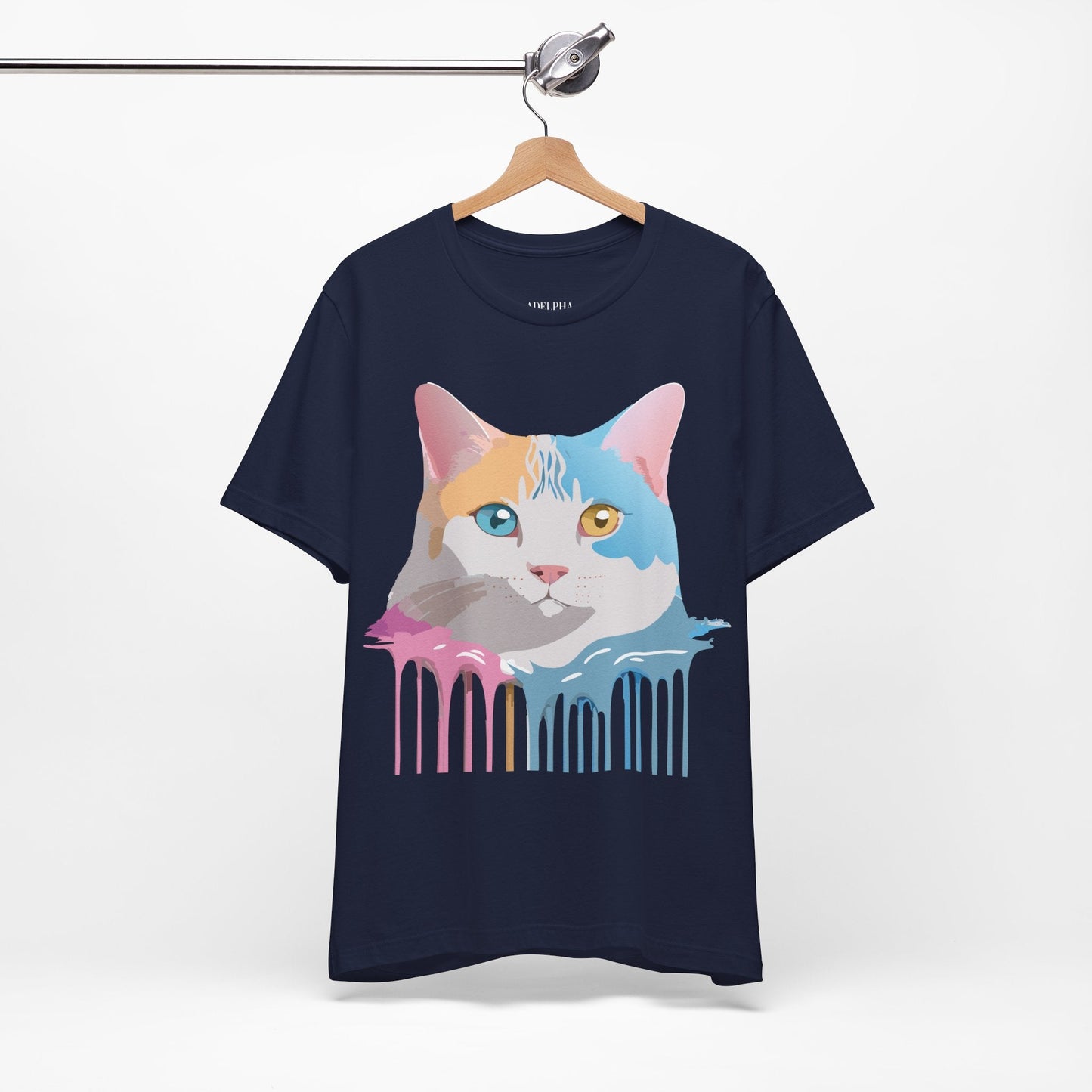 Unisex Cat Shirt Graphic Tee With Vintage Adelpha Art Design