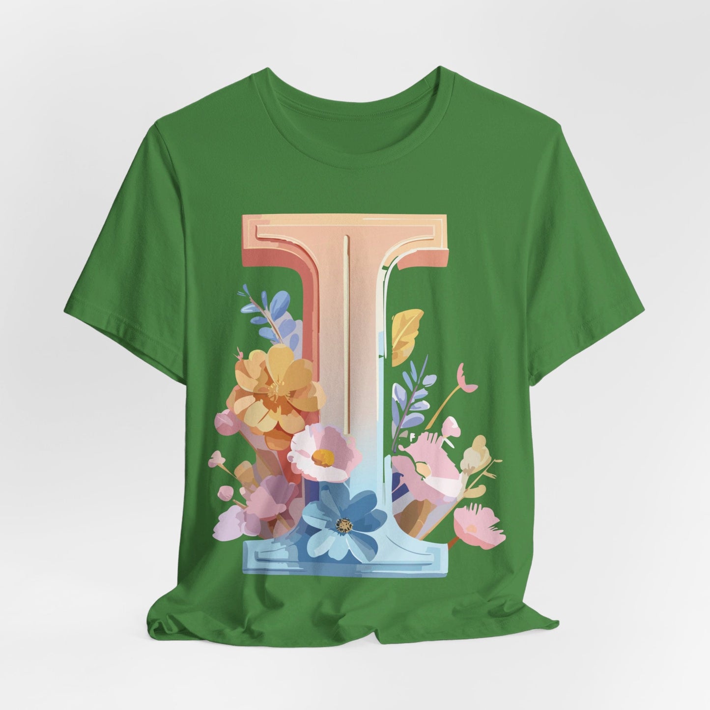 Letter I Shirt Graphic Tee Unisex Vintage Inspired Adelpha Art Design Short Sleeve Tee
