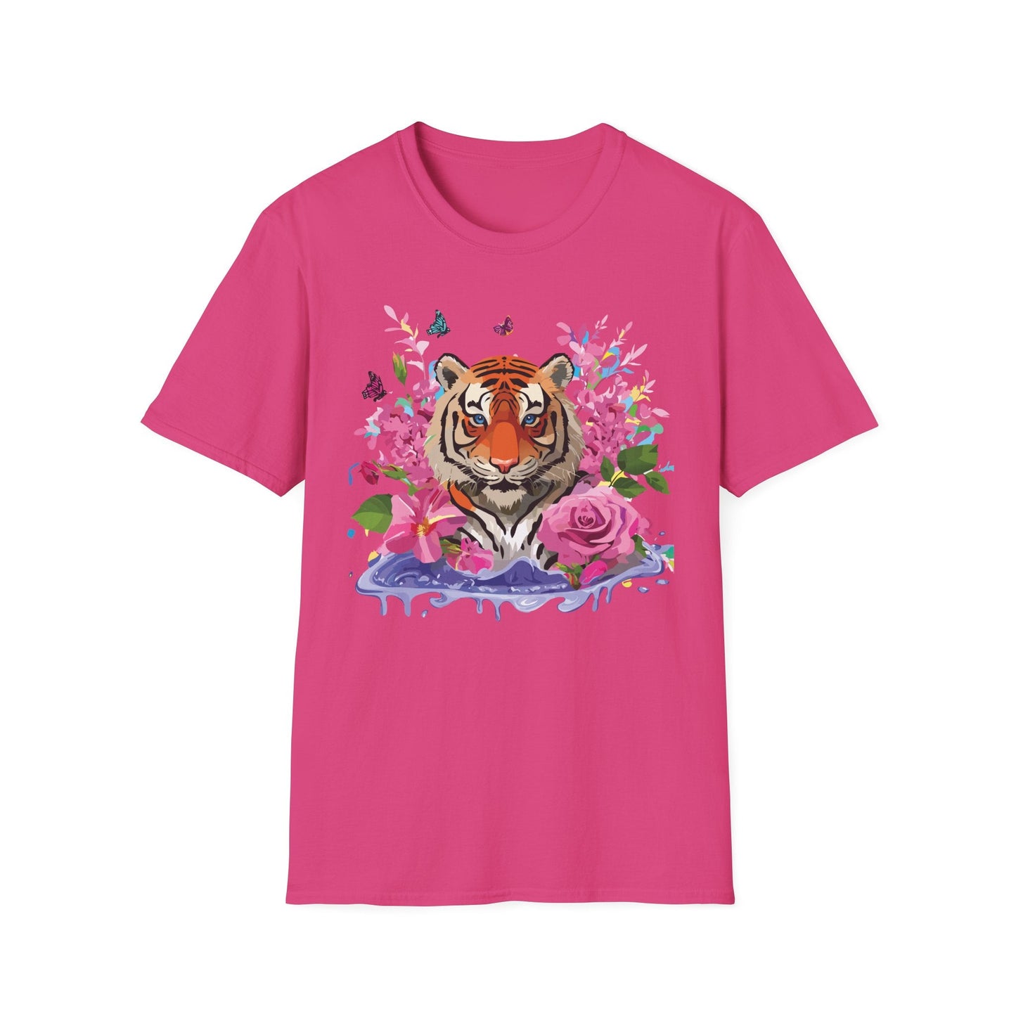 Tiger Shirt Unisex Gildan Softstyle Cotton Tee 100 Percent Ring Spun Comfort