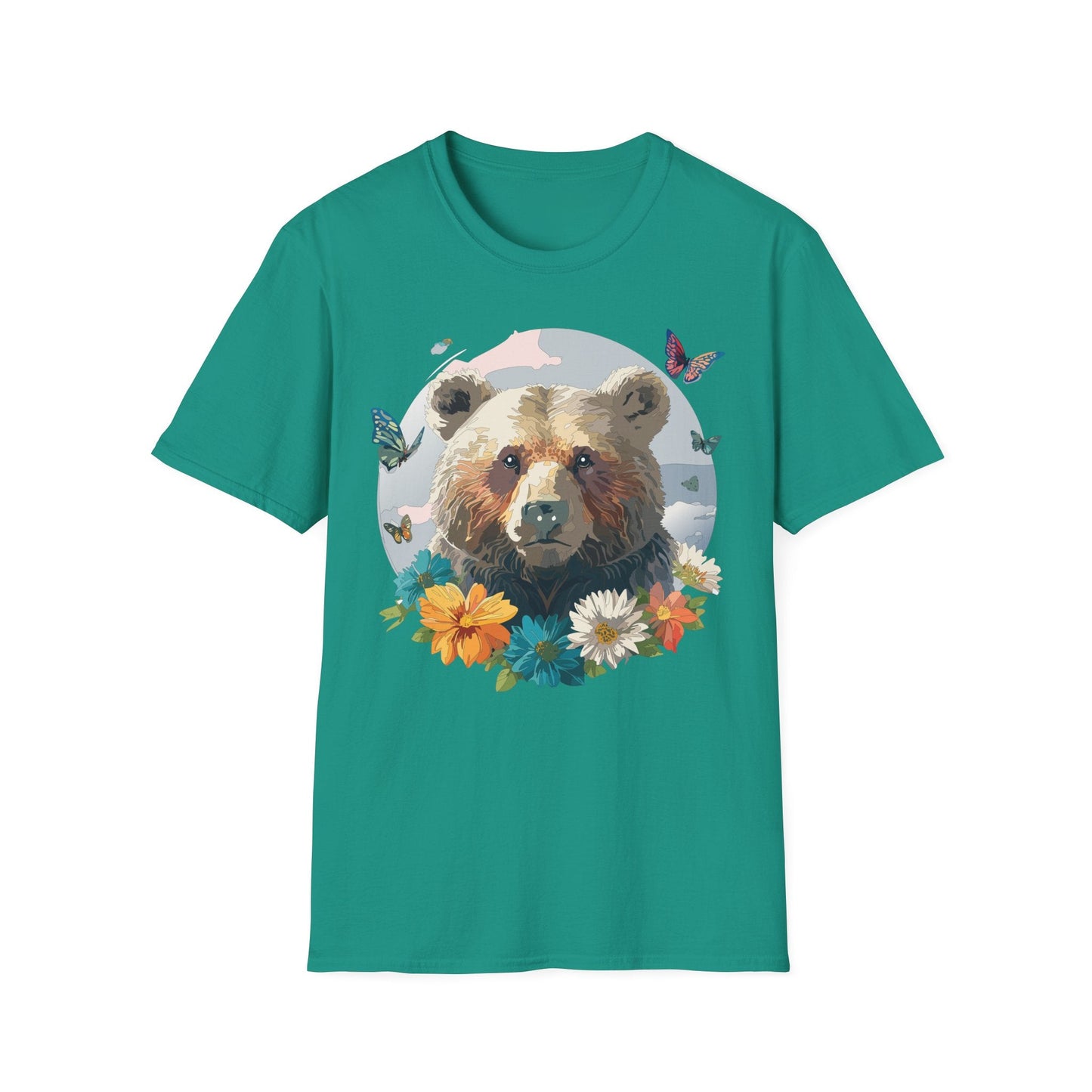 Bear T Shirt Unisex Gildan Softstyle Cotton Tee With Teddy Bear Design Lightweight Comfort