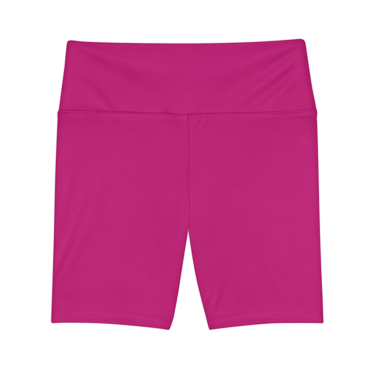 Hot Rose Women's Workout Shorts — Solid High-Waist Biker Shorts for Exercise & Everyday Wear