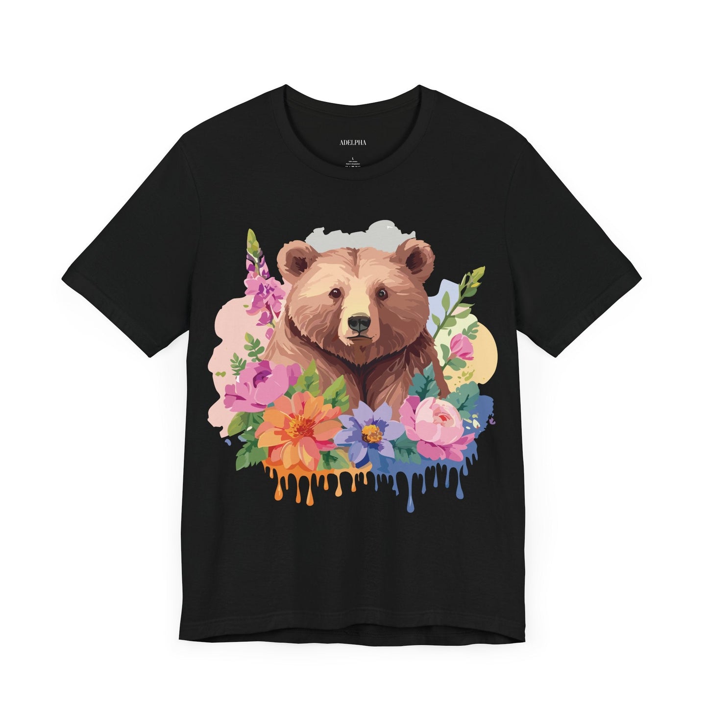 Bear Graphic Unisex 100 Cotton Short Sleeve Art Design Vintage T-Shirt 1