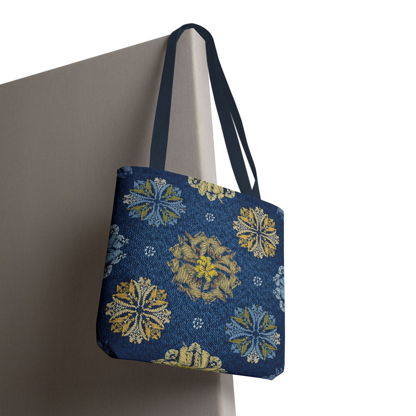 Denim Fabric Imitation Print Unisex Canvas Bag Poly Spun 3 Sizes Tote Bag 125
