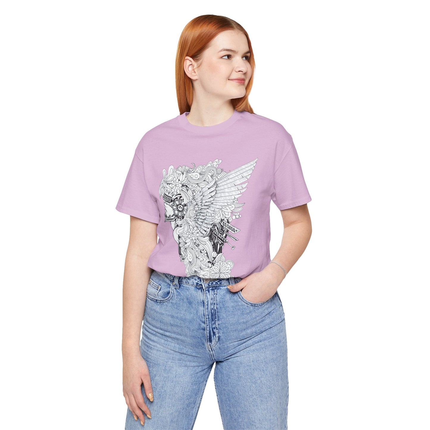 Eagle Illustration Graphic Unisex Cotton T-Shirt r26