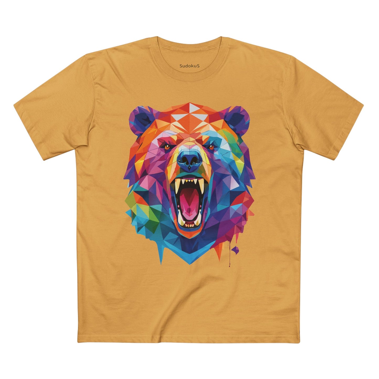 Bear Graphic Unisex 100 Cotton Staple Tee with Animal Design Artwork 15
