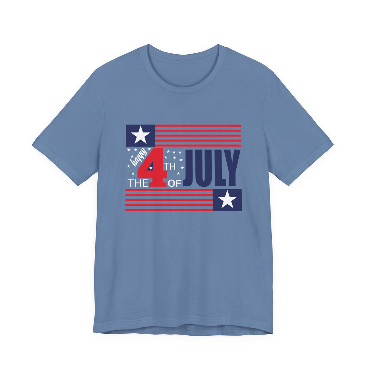 4th of July Flag Graphic T-Shirt Independence Day Stars Stripes Unisex Cotton 014