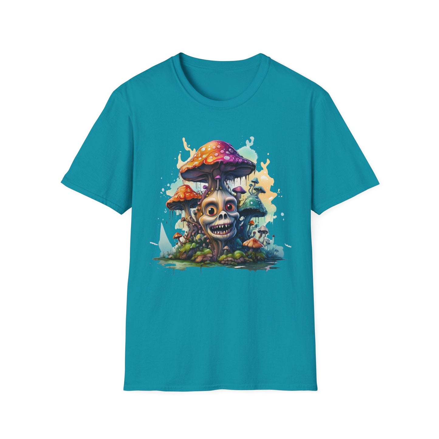 Funny Mashroom Graphic Unisex Softstyle Cotton With Cartoon Illustration Design 6