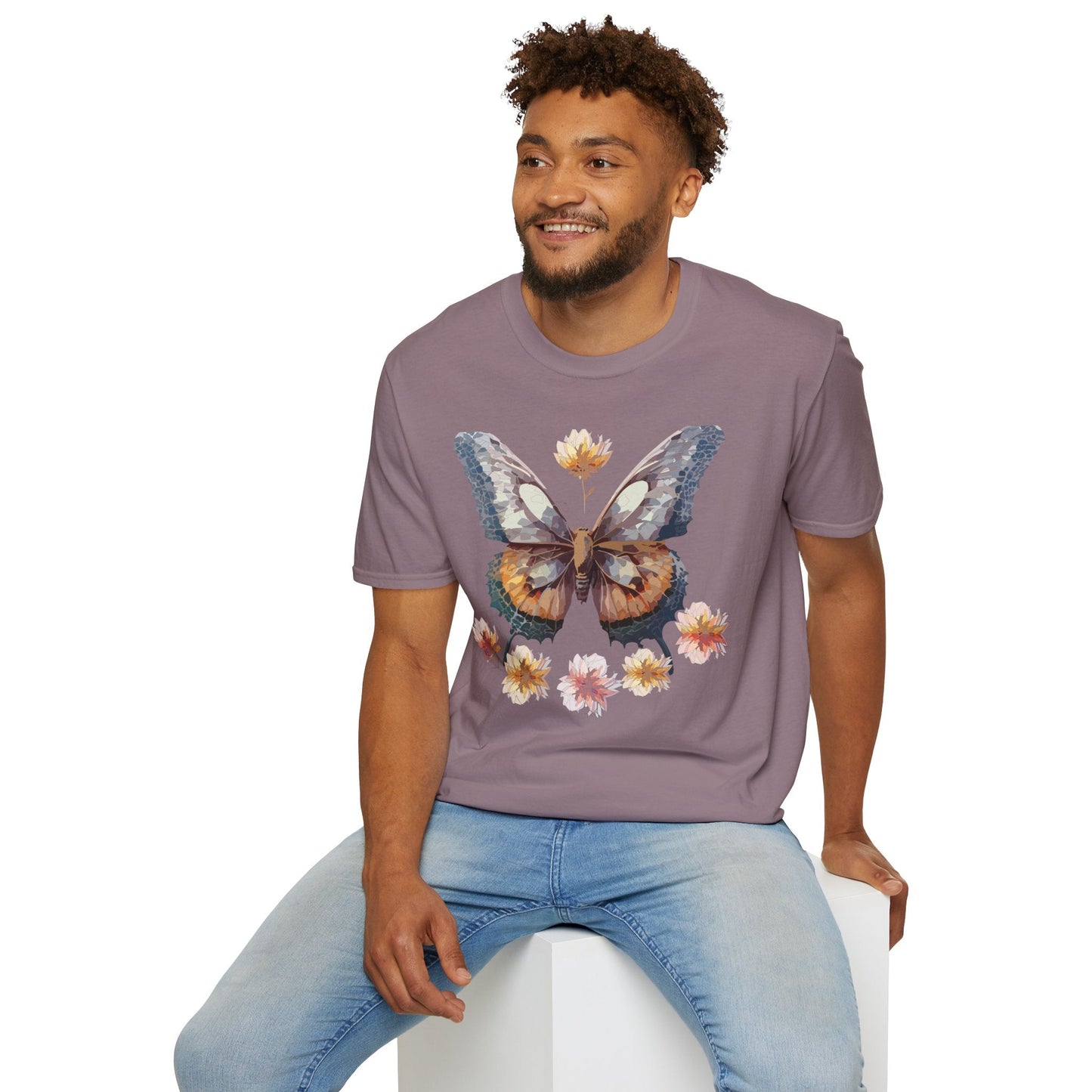 Butterfly Shirt Unisex Monarch Butterfly Tee Gildan Softstyle 64000 Ring Spun Cotton