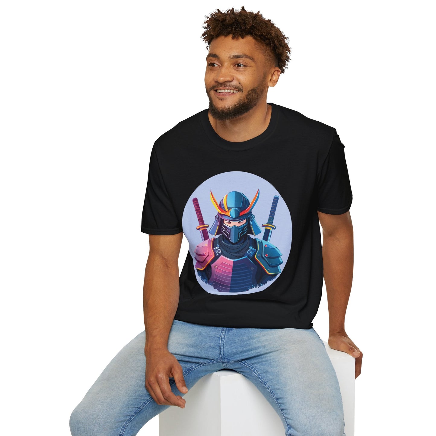 Samurai T Shirt Unisex Softstyle Gildan 64000 Breathable Cotton Tee For Everyday Wear