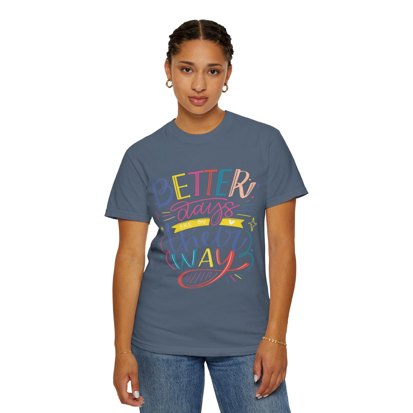 Unisex T-shirt with art design with positive quotes print