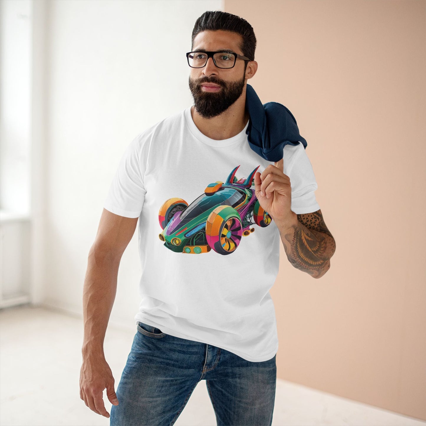 Car Graphic Unisex 100 Cotton Staple Tee 22