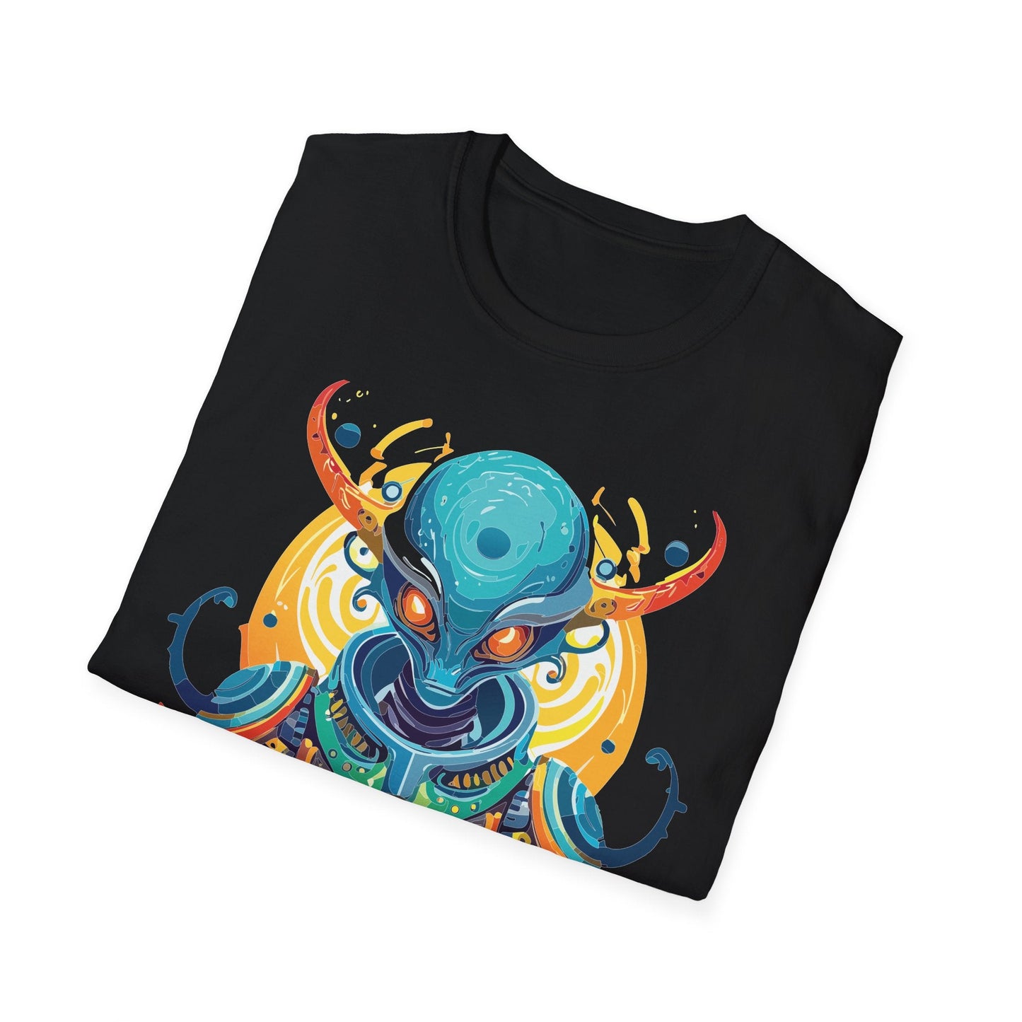 Alien T Shirt Cosmos Shirt Unisex Short Sleeve Tee With Alien Art Design Ring Spun Cotton