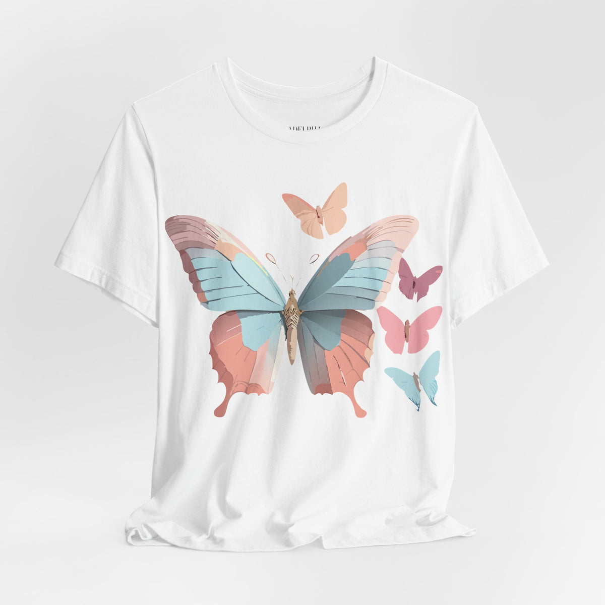 Butterfly Graphic Unisex Cotton Bella+Canvas Tee with Art Design n111