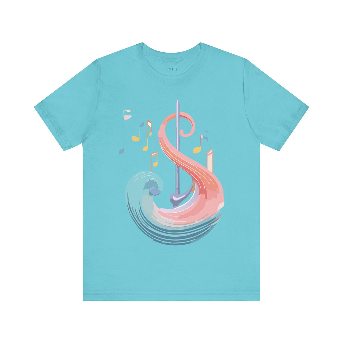 Music Graphic Unisex Cotton Bella+Canvas Tee with Art Design n181